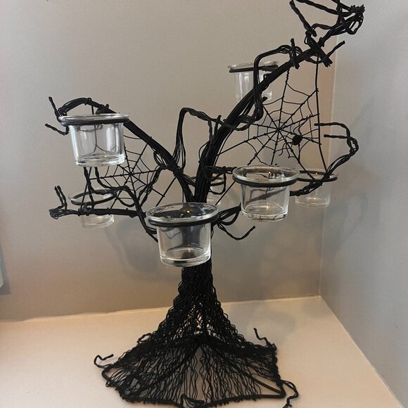 Pottery Barn Halloween Spooky Tree Votive Holder - Picture 2 of 5